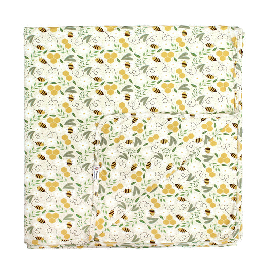 Happy Honey Bees Luxury Bamboo Blanket
