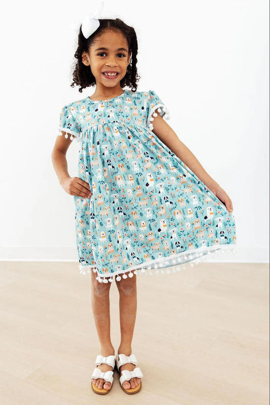Furry Friends Pom Dress