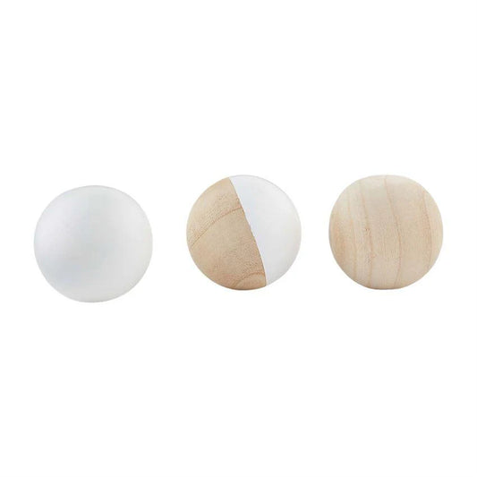 Half and Half Wood Ball Decor
