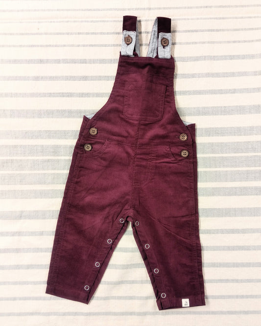 Burgundy Corduroy Overalls