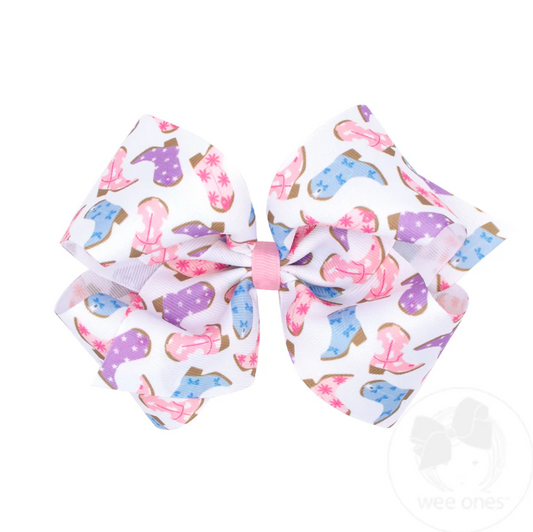 King Multicolor Boots Hair Bow