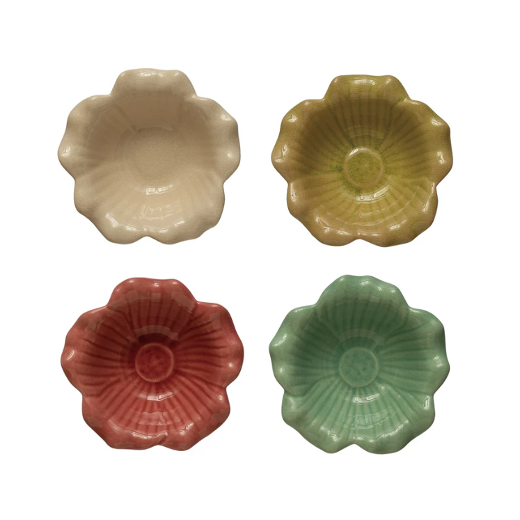 Stoneware Flower Bowl