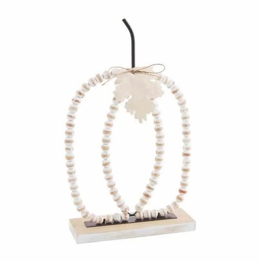 Lg Beaded Pumpkin Sitter