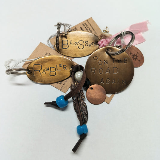 Brass Key Chain w/ Saying