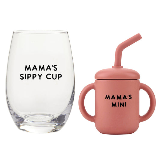 Glass & Sippy Cup Set - Mama's Mini