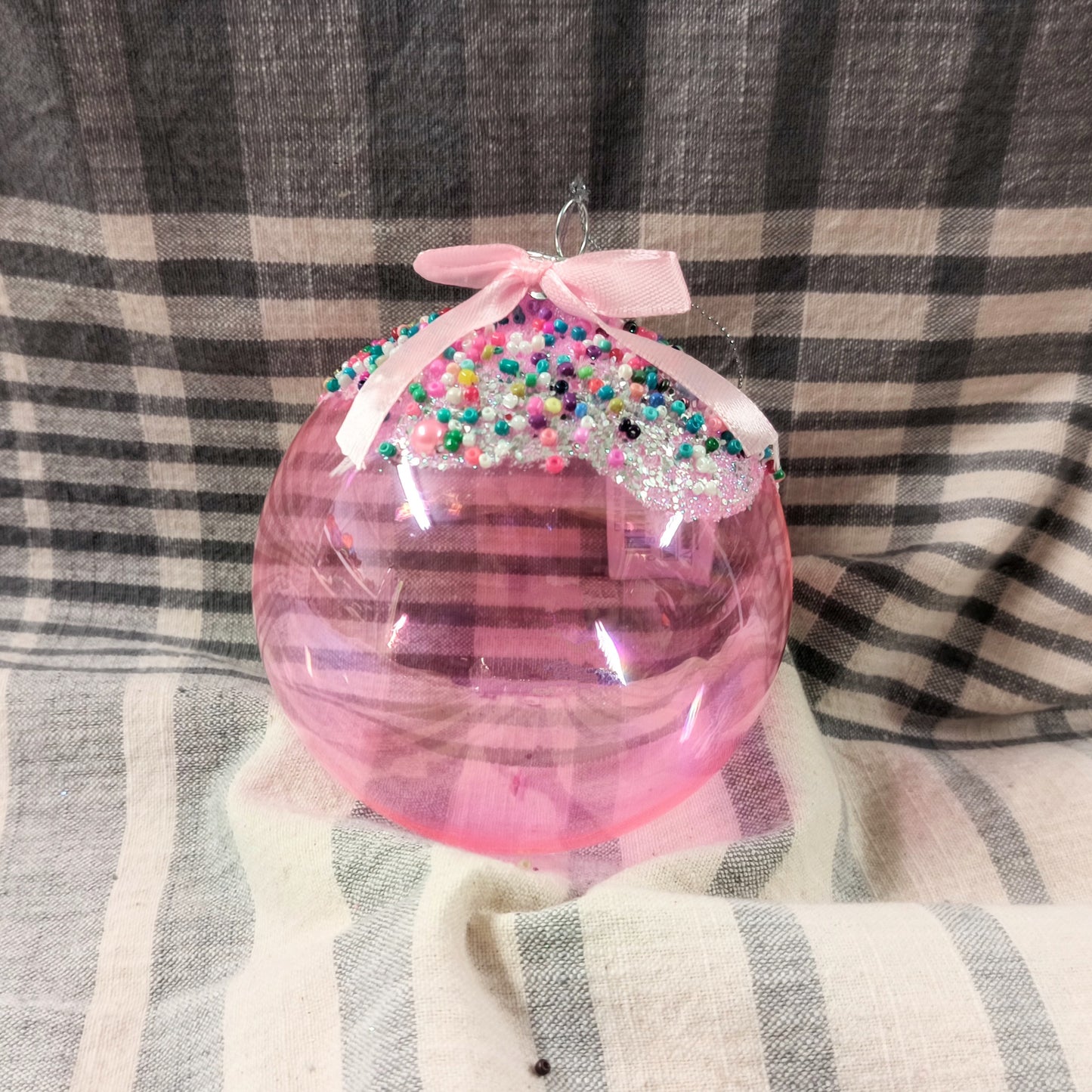 Glass Bubblegum Ball Ornament