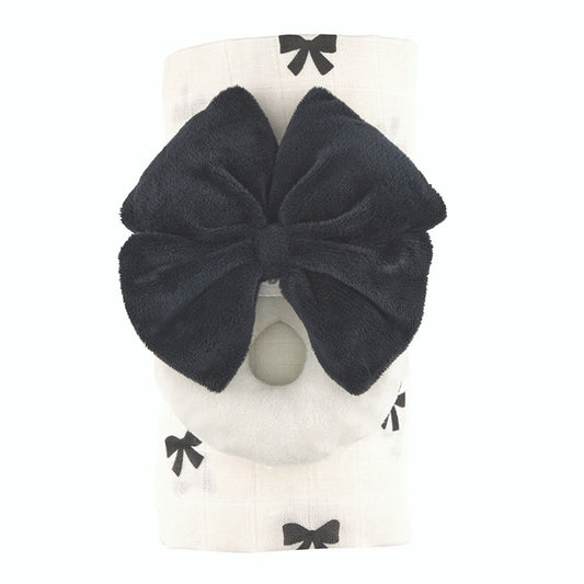 Bow Swaddle & Rattle Set