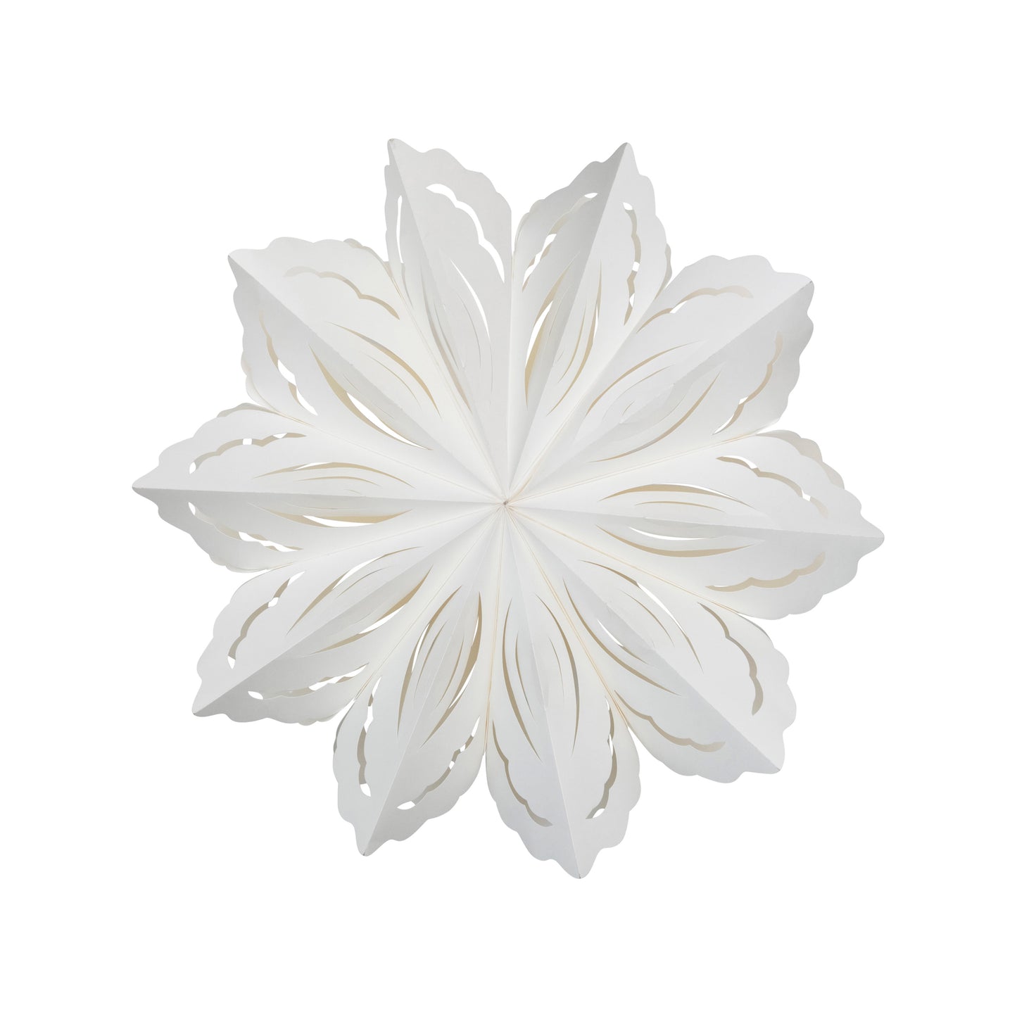 25" Paper Snowflake Ornament White