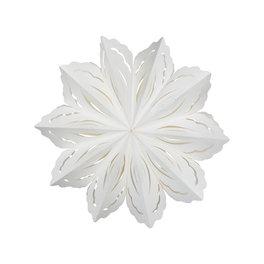 25" Paper Snowflake Ornament White