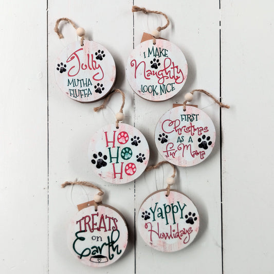 Round Pet Ornament - Assorted