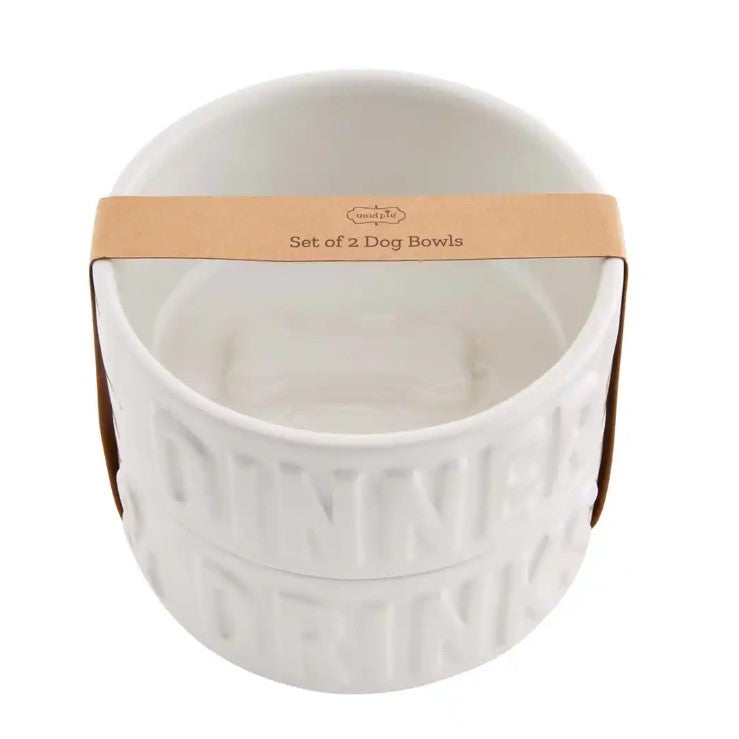 Dinner & Drink Dog Bowl Set