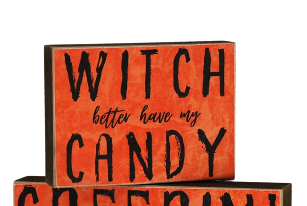 Witch or Creepin Block Sign