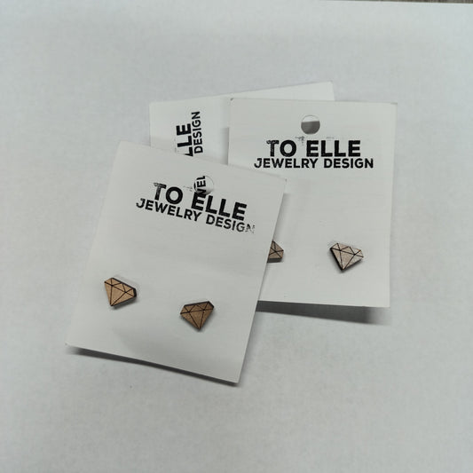 Liz Wooden Stud Earrings