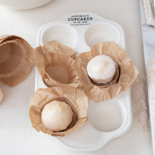 Stoneware Muffin Pan "Happiness"