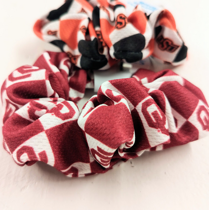 Check Pattern OU or OSU Scrunchie