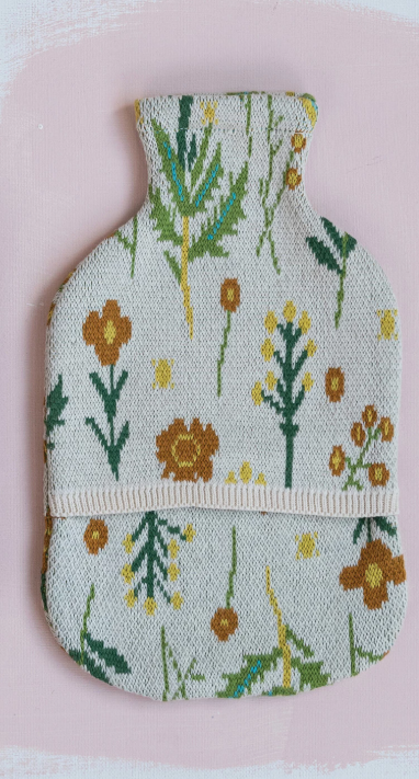 Cotton Knit Covered Hot Water Bottle