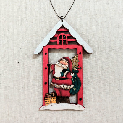 Plywood Santa Ornament