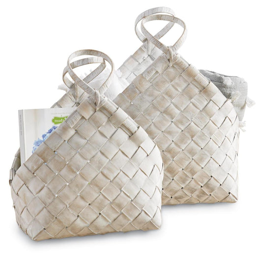 Woven Wood Basket Set