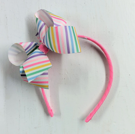 Striped Bow Headband