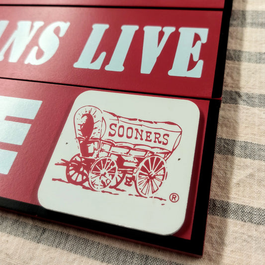 Wooden OU Fan Sign