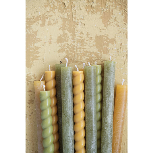 2pk Unscented Twisted Taper Candle