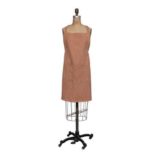Woven Linen & Cotton Apron w/ Pocket
