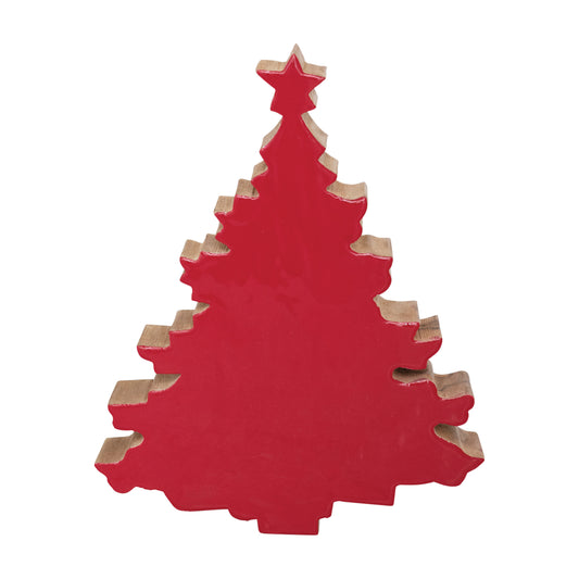 7x8.25" Enameled Mango Wood Tree