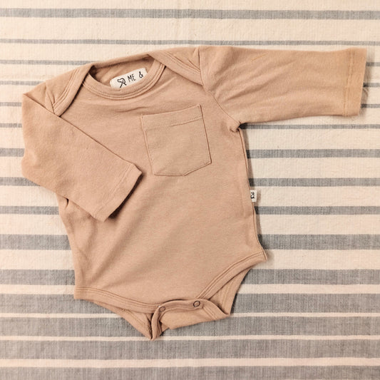 Long Sleeve Onesie - Beige