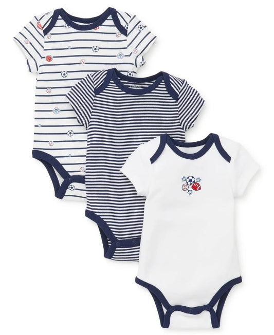 Sports Star Bodysuits - 3pk