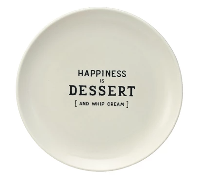 Stoneware Plate w/ Saying