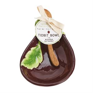 Veggie Tidbit Bowl w/ Spreader