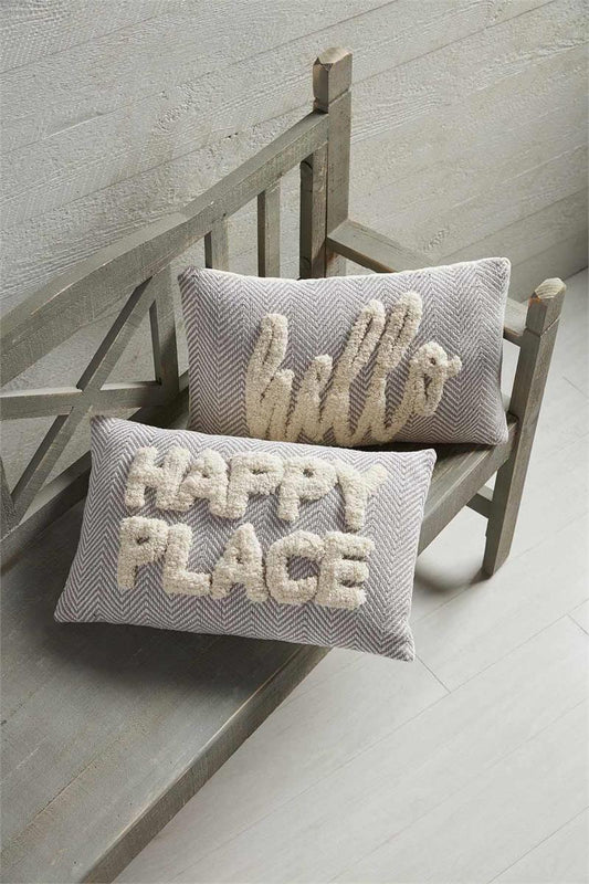Hello Tufted Pillow