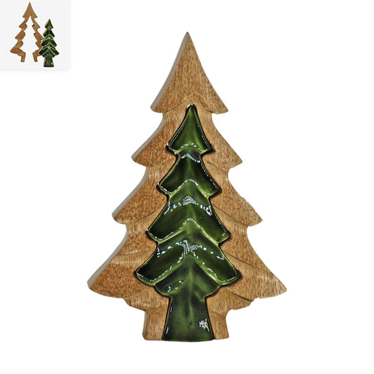 Small 3D Wood & Enamel Tree