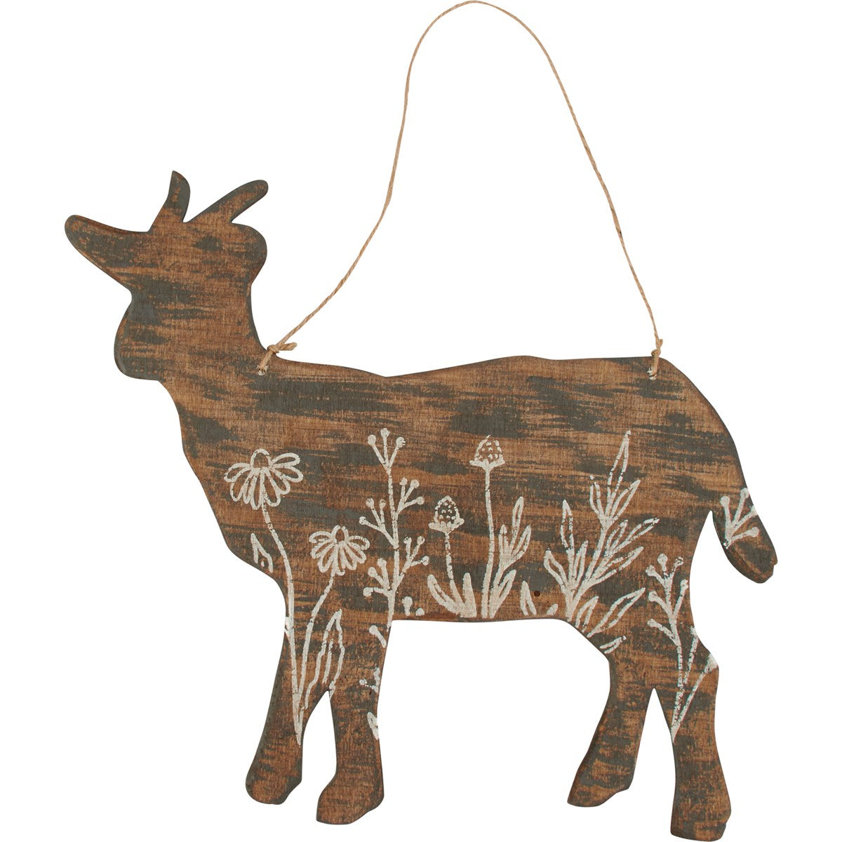 Wooden Goat Hanging Decor