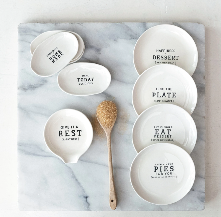 Stoneware Plate w/ Saying