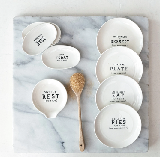 Stoneware Plate w/ Saying