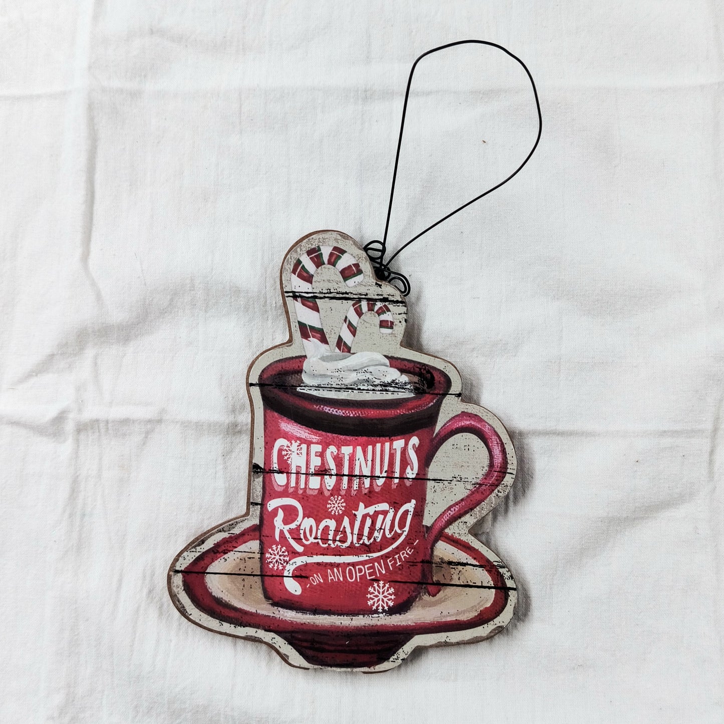 Hot Cocoa Wood Ornament