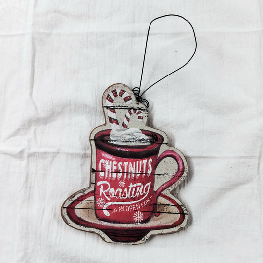 Hot Cocoa Wood Ornament