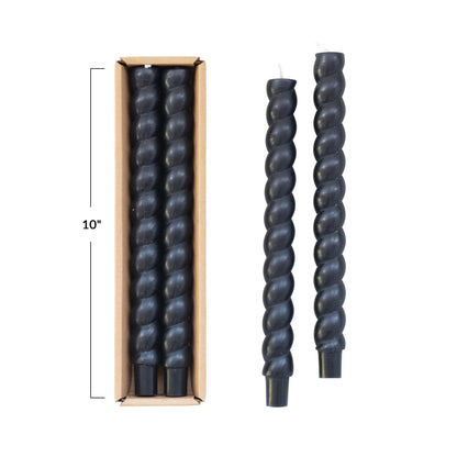 2pk Unscented Twisted Taper Candle