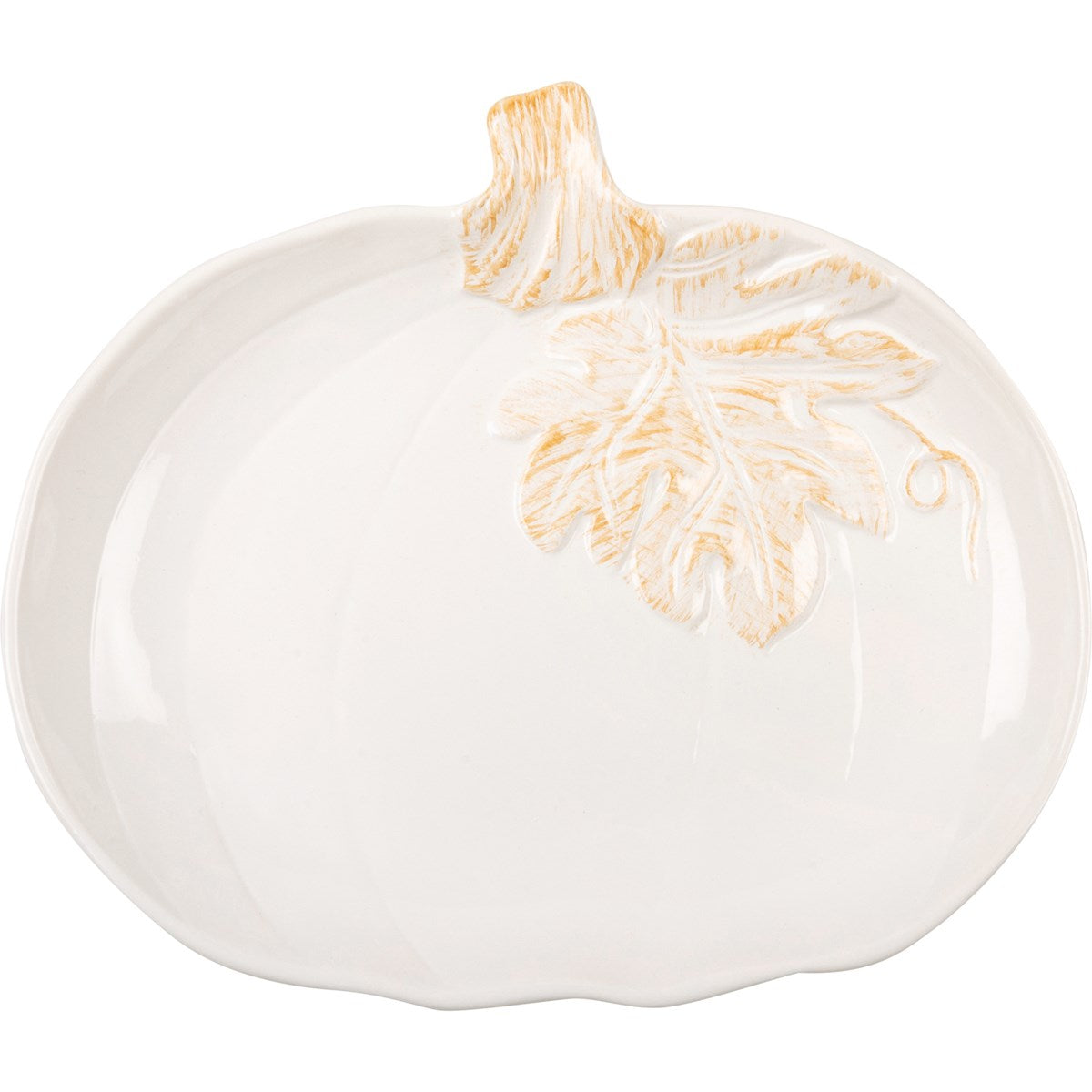 Large White Pumpkin Plate