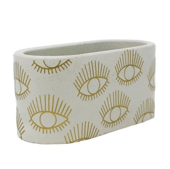 Oval Eye Cement Planter