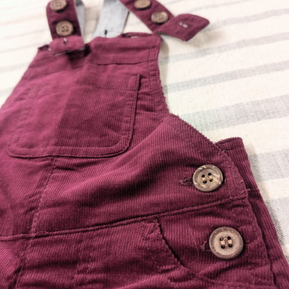 Burgundy Corduroy Overalls