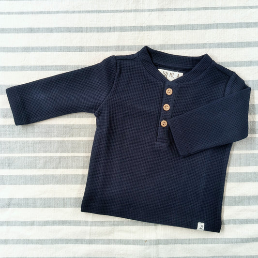 Waffle Shirt - Navy Blue