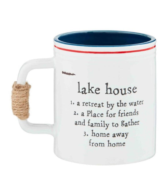 Lake House Jute Handle Mug