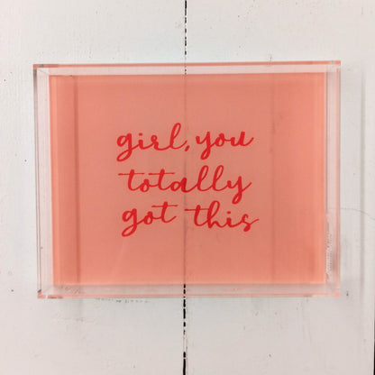 Small Acrylic Tray w/ Design