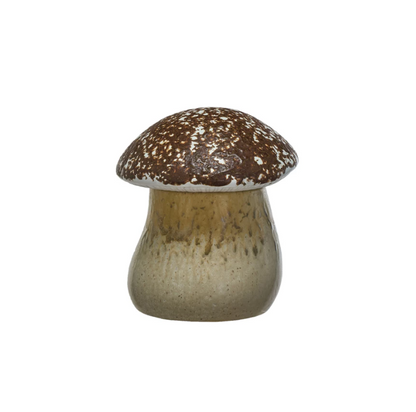 Stoneware Mushroom Canister