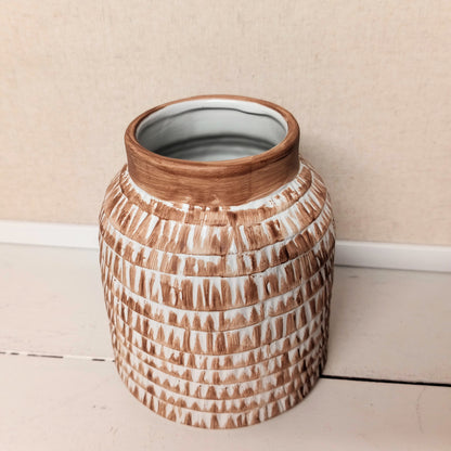 Striped Ceramic Vase
