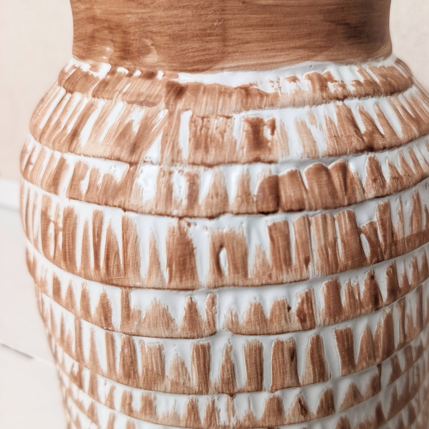 Striped Ceramic Vase