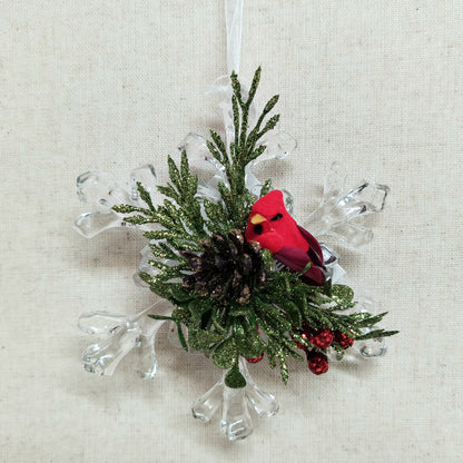 Snowflake w/ Cardinal