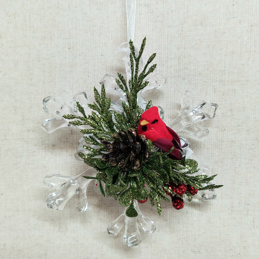 Snowflake w/ Cardinal